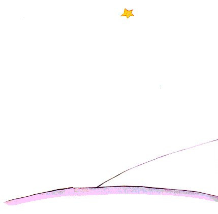 One star, one line of horizon — the book's first page, and its last.